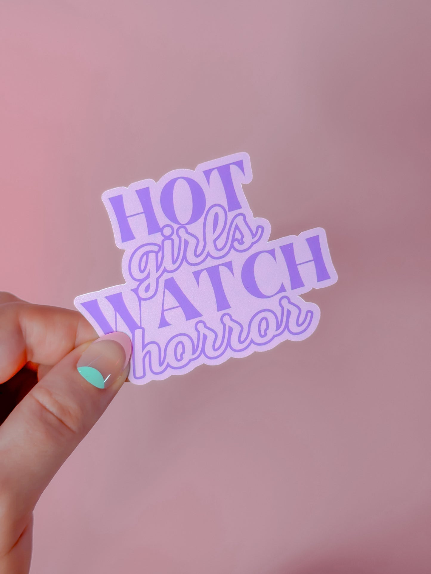 Hot Girls Watch Horror Sticker